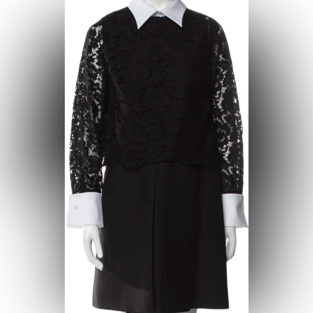 Valentino Black and White Lace Wednesday Mini Dress 6